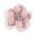 Fiore rosa antico con strass e molletta
